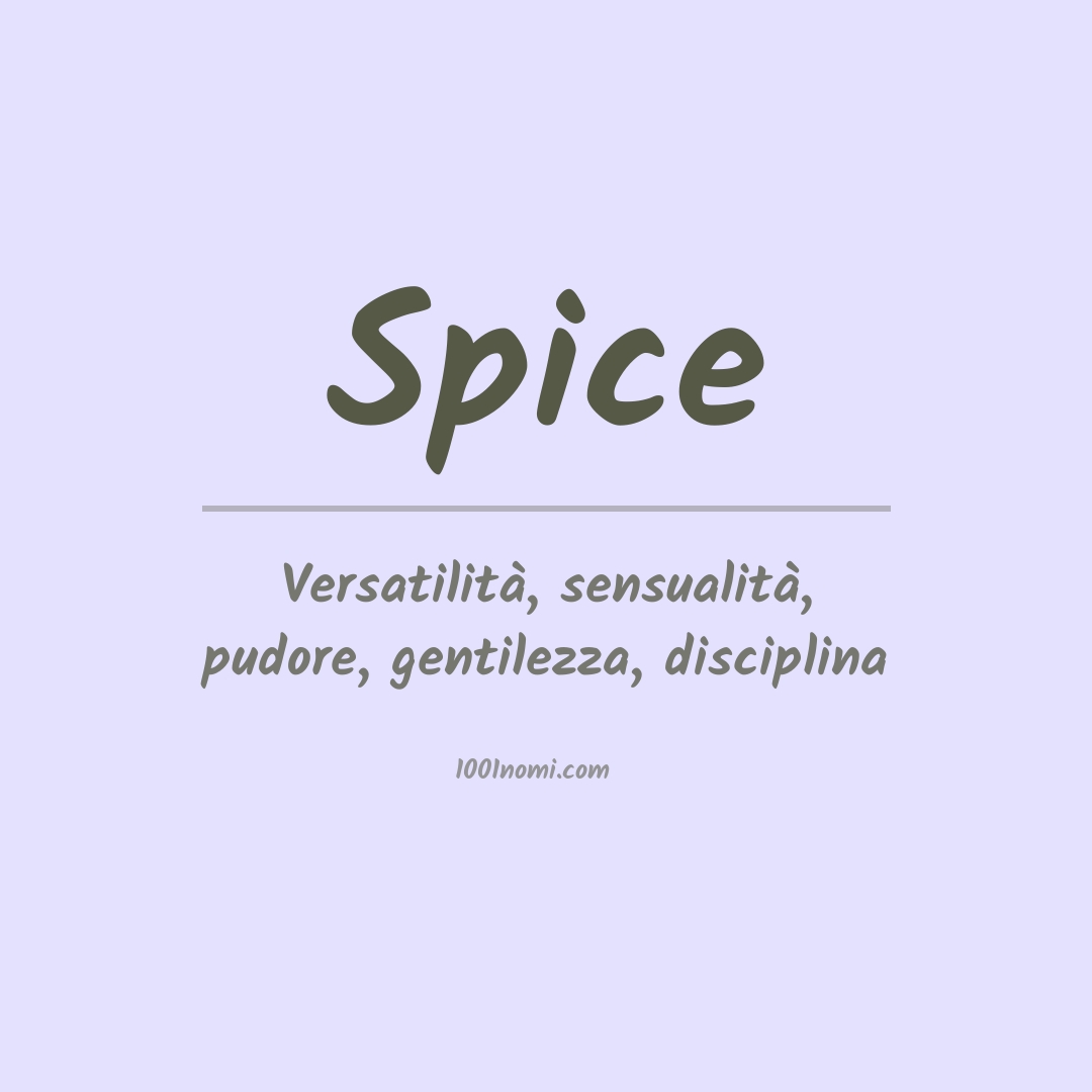 Significato del nome Spice