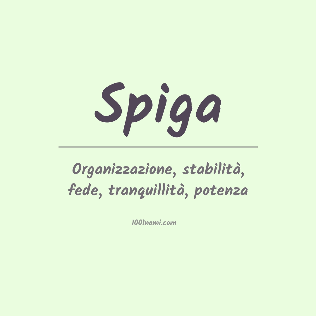 Significato del nome Spiga Significato del nome Spiga