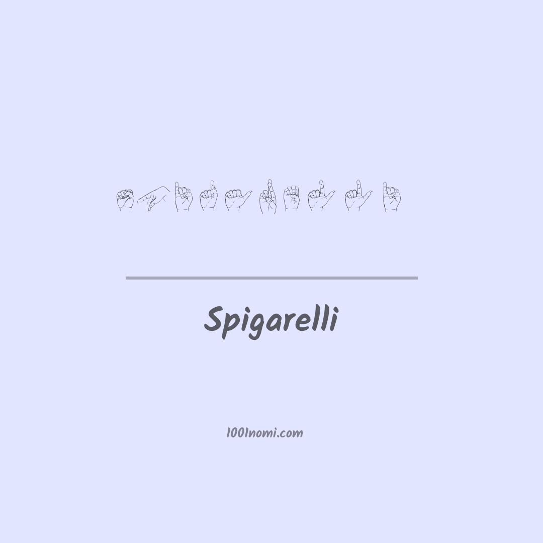 Spigarelli nella lingua dei segni