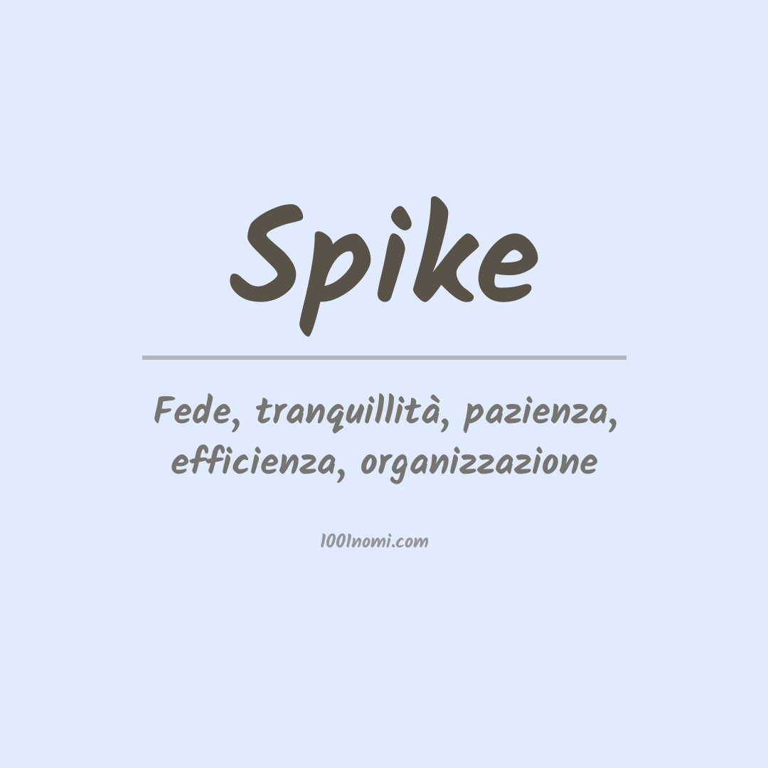 Significato del nome Spike