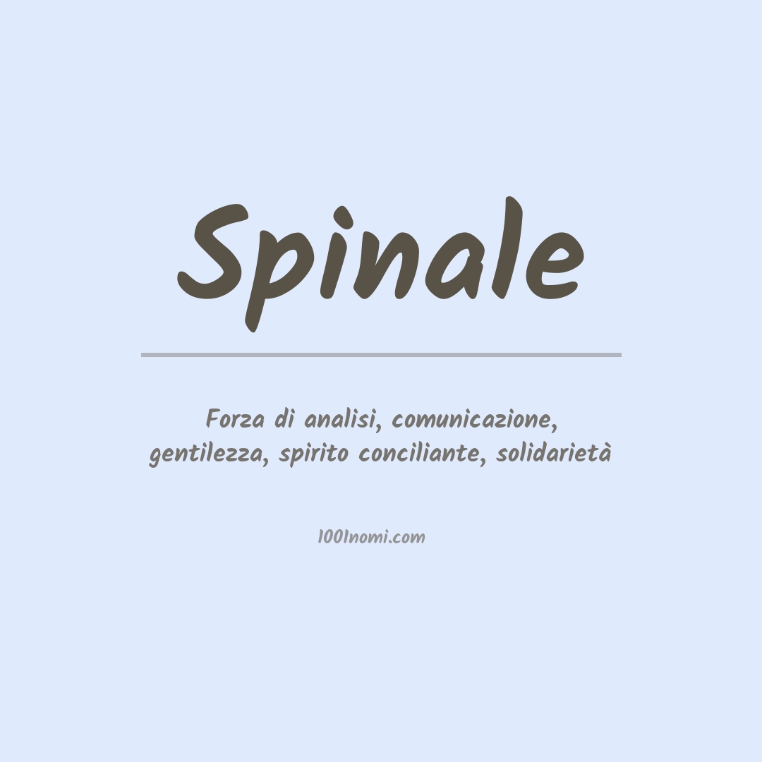 Significato del nome Spinale