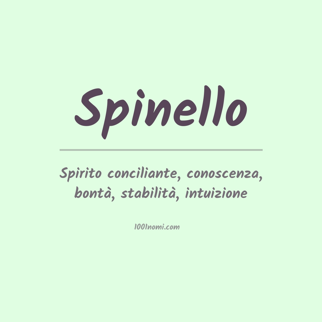 Significato del nome Spinello