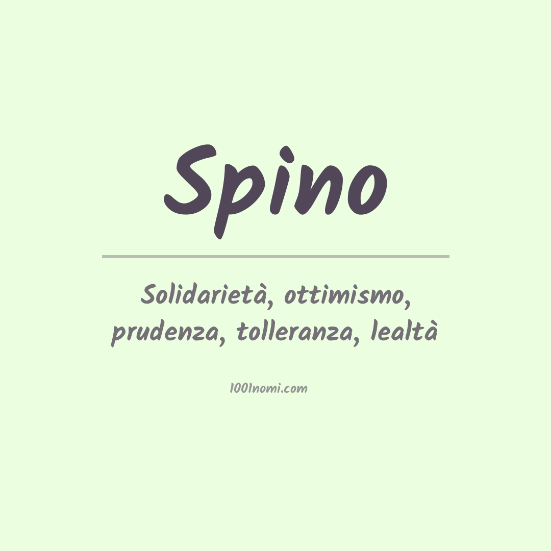 Significato del nome Spino