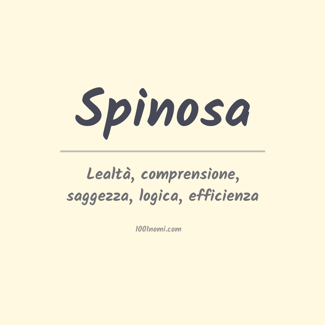 Significato del nome Spinosa