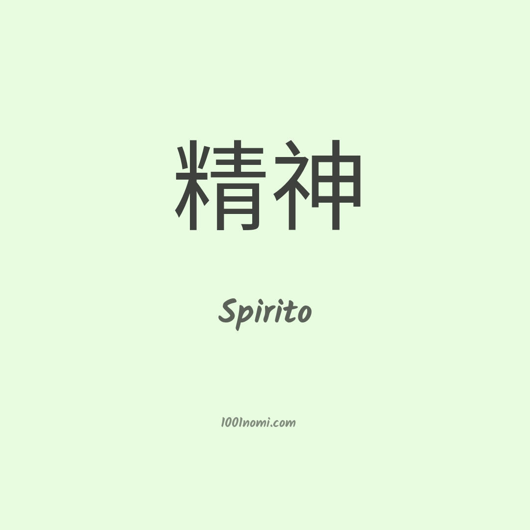 Spirito in cinese Spirito in cinese