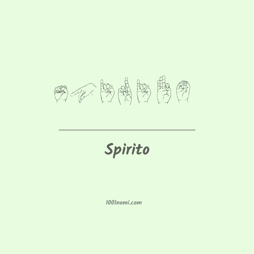 Spirito nella lingua dei segni Spirito nella lingua dei segni