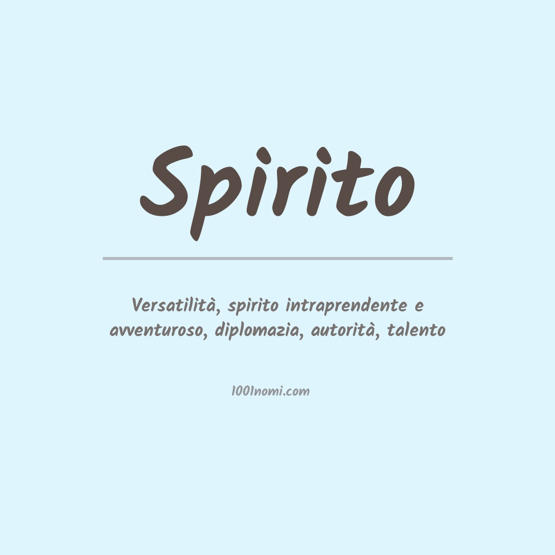 Significato del nome Spirito Significato del nome Spirito