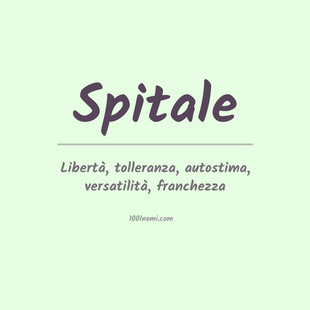 Significato del nome Spitale