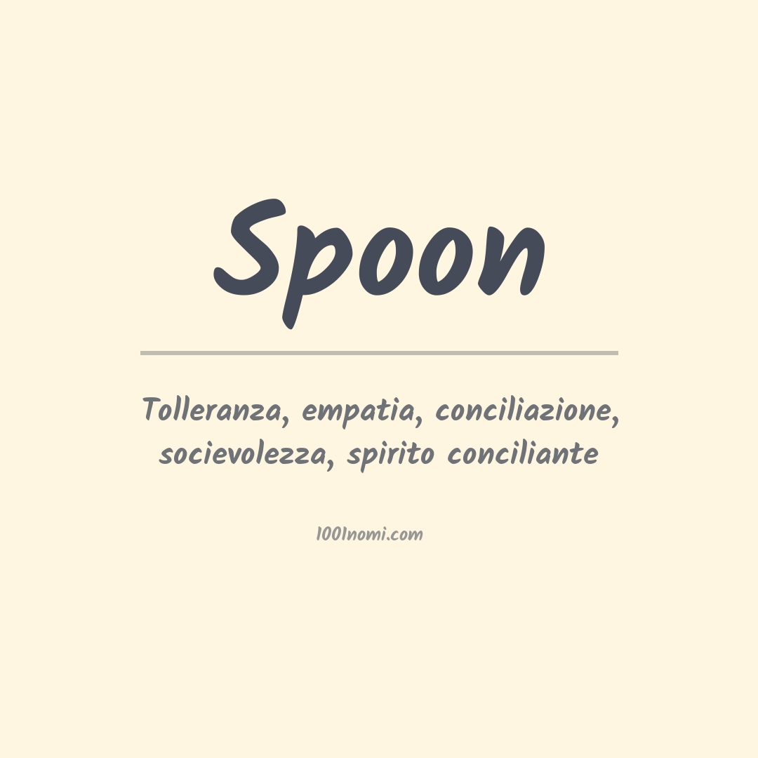 Significato del nome Spoon