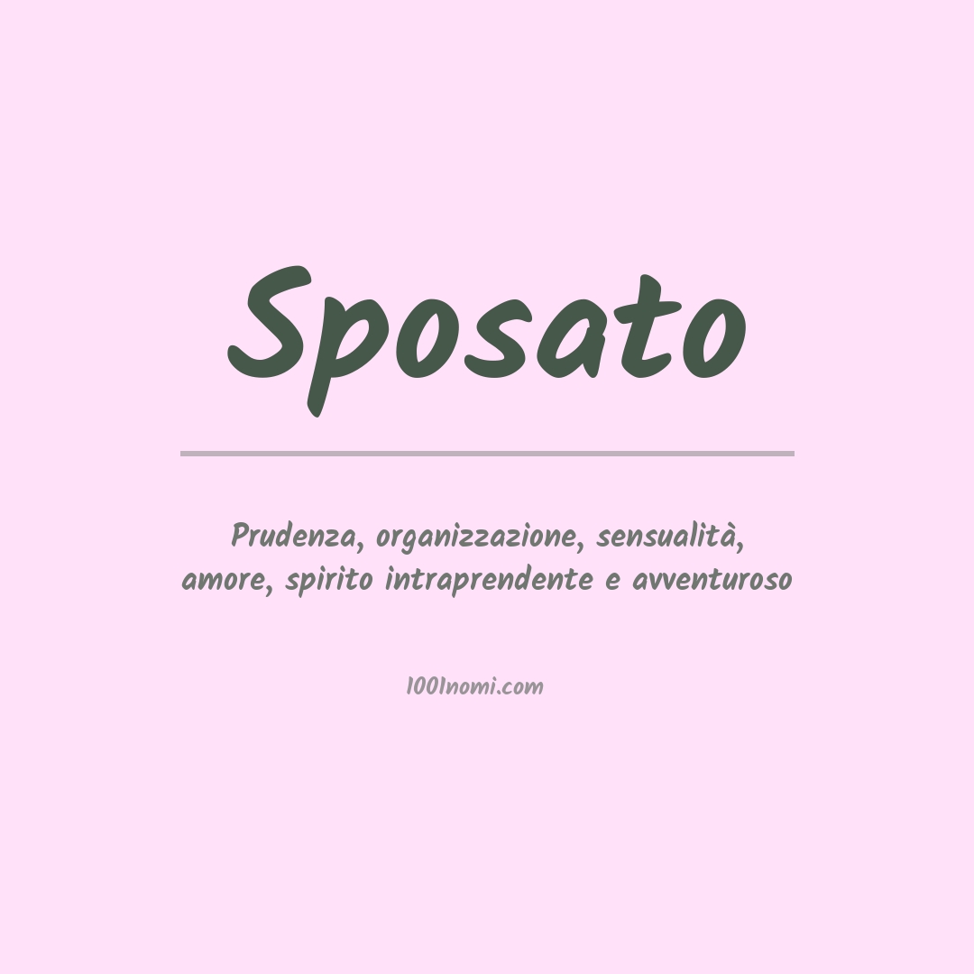 Significato del nome Sposato