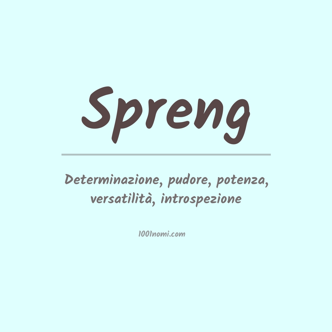 Significato del nome Spreng