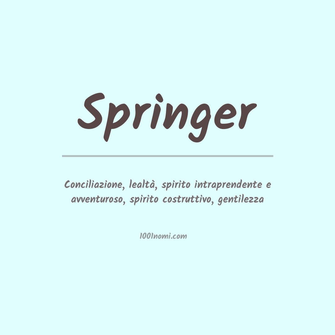 Significato del nome Springer