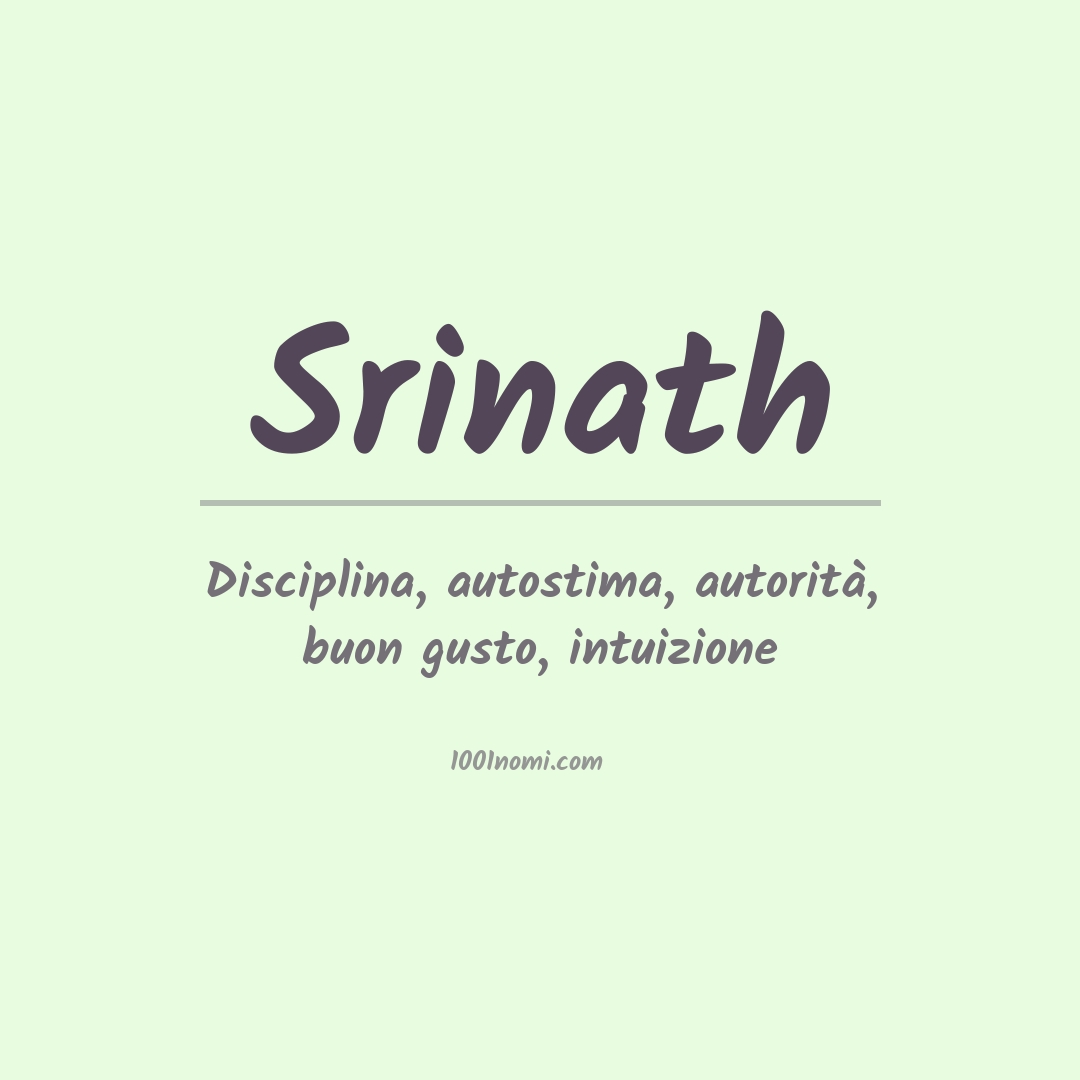 Significato del nome Srinath Significato del nome Srinath