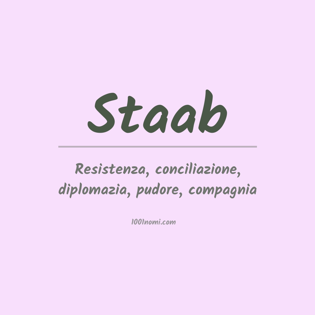 Significato del nome Staab