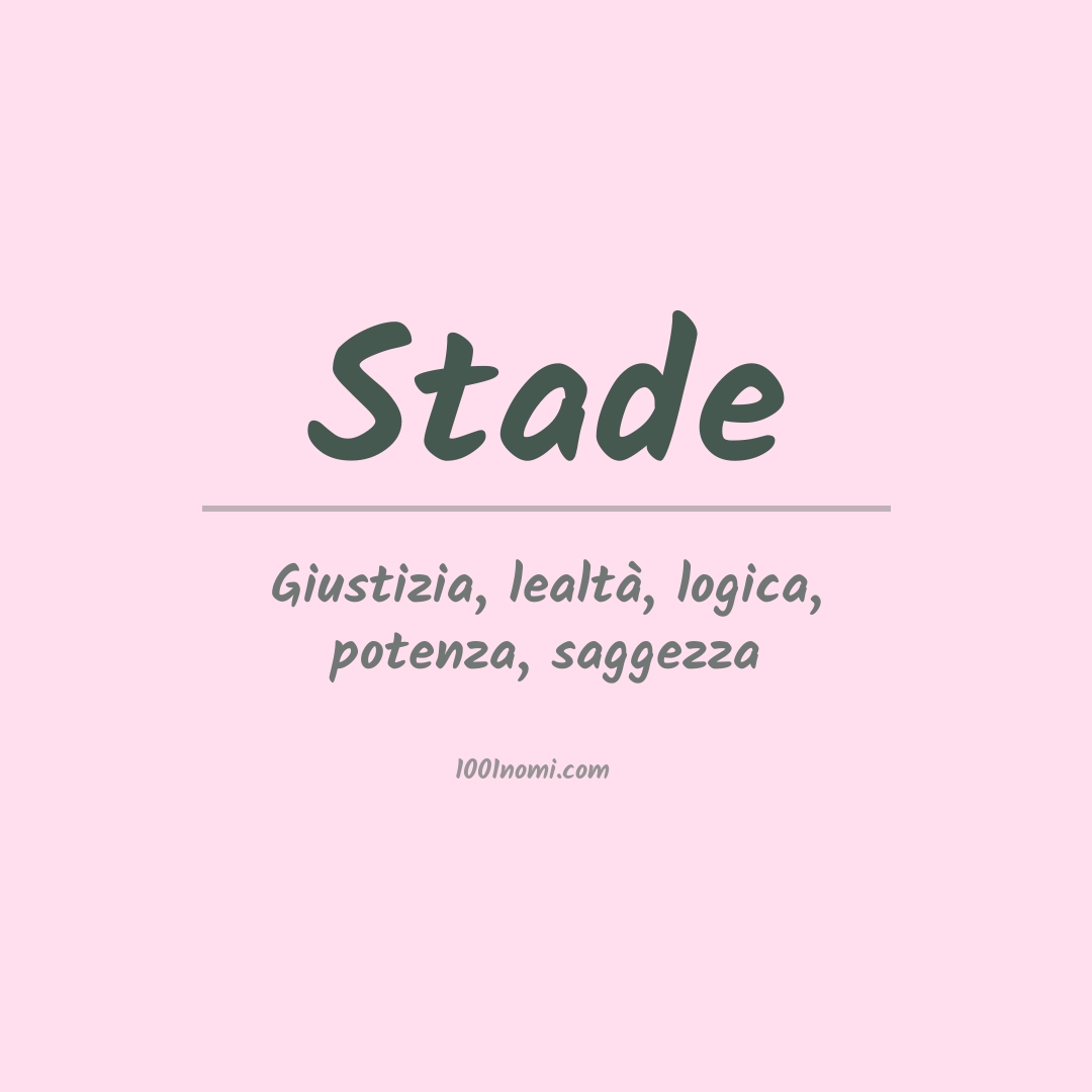 Significato del nome Stade