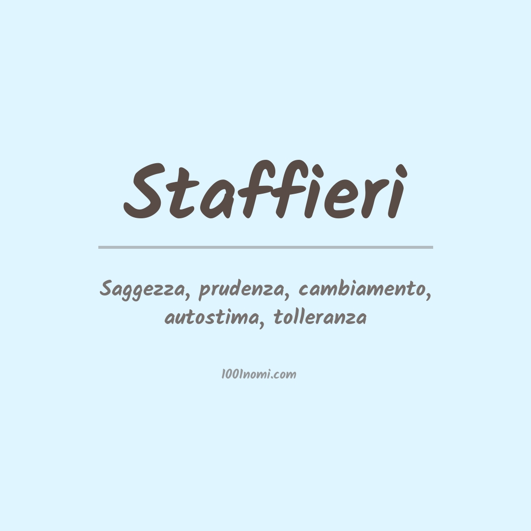 Significato del nome Staffieri