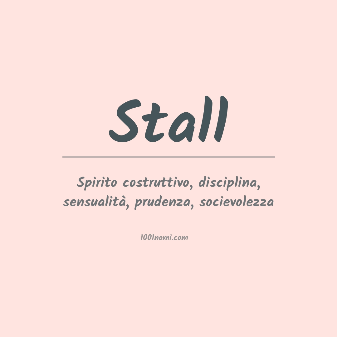 Significato del nome Stall