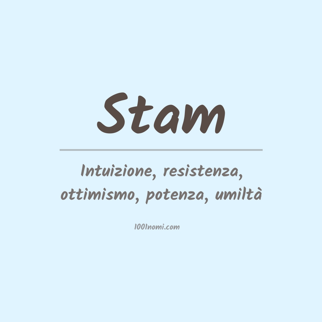 Significato del nome Stam