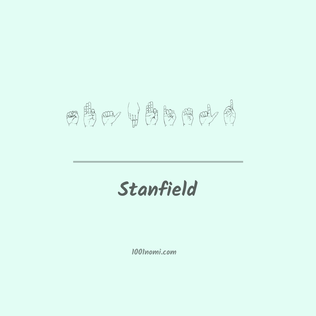 Stanfield nella lingua dei segni