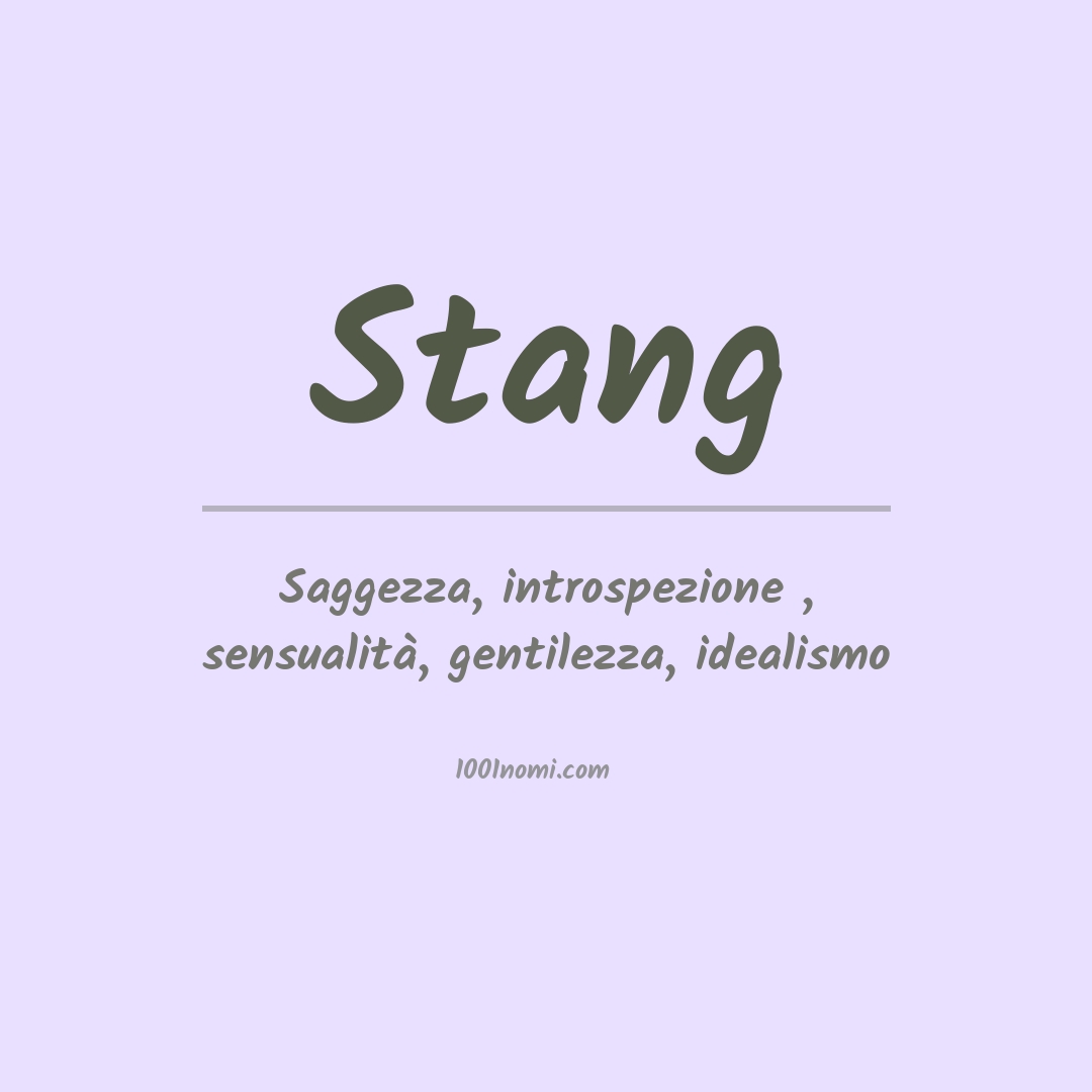 Significato del nome Stang