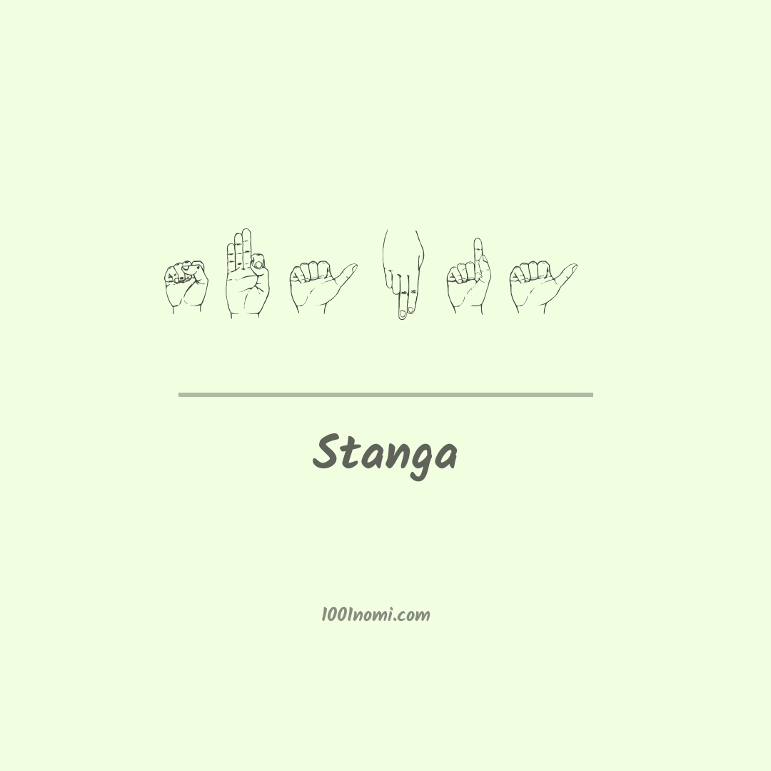 Stanga nella lingua dei segni Stanga nella lingua dei segni
