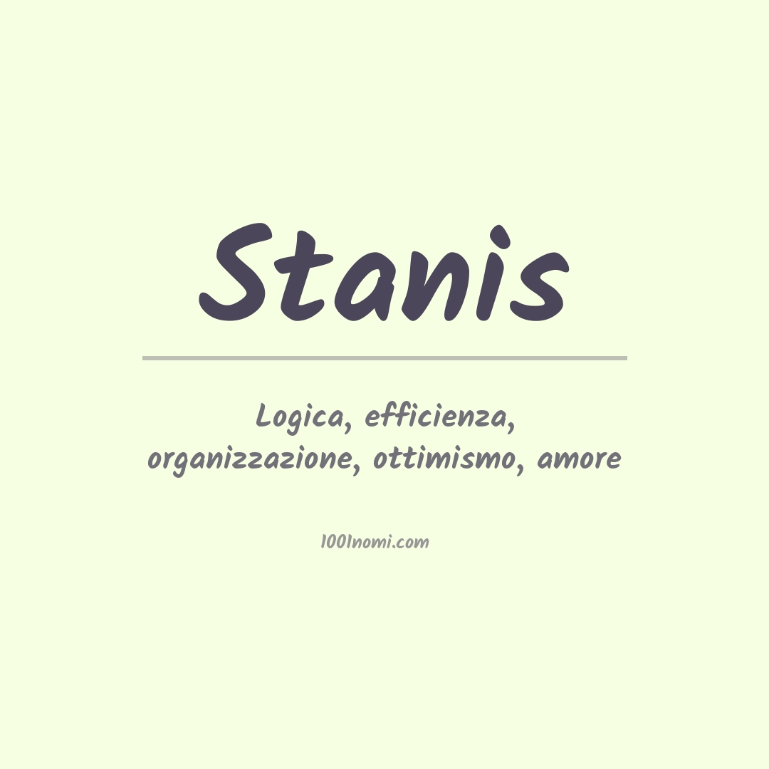 Significato del nome Stanis