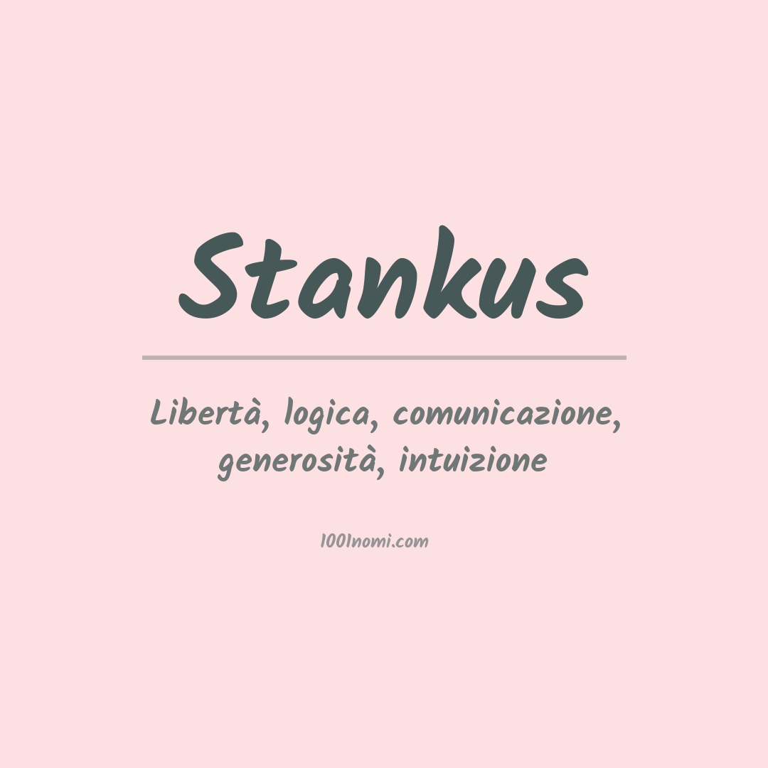 Significato del nome Stankus