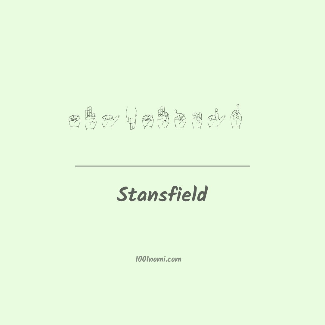 Stansfield nella lingua dei segni