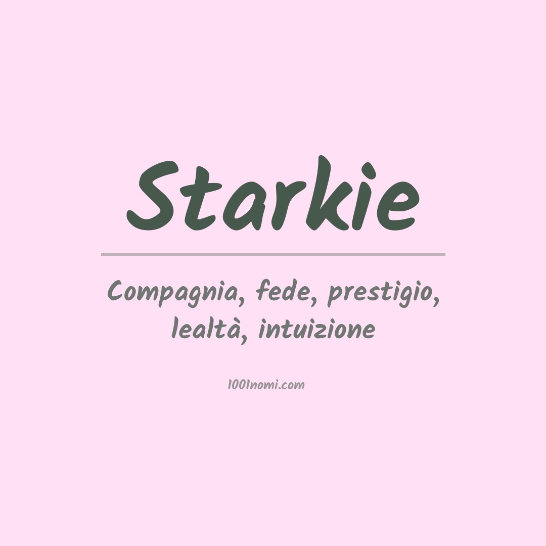 Significato del nome Starkie