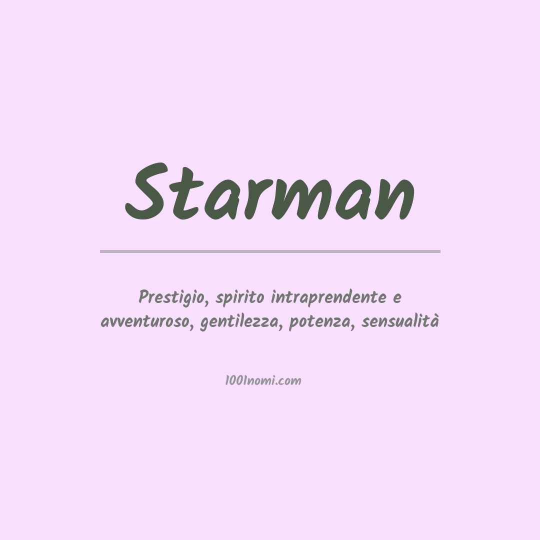 Significato del nome Starman