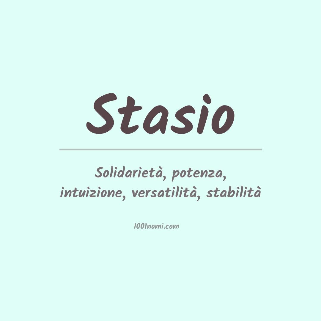 Significato del nome Stasio