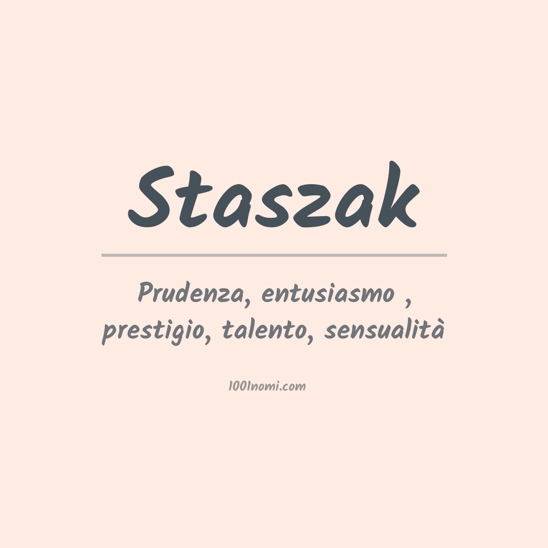 Significato del nome Staszak