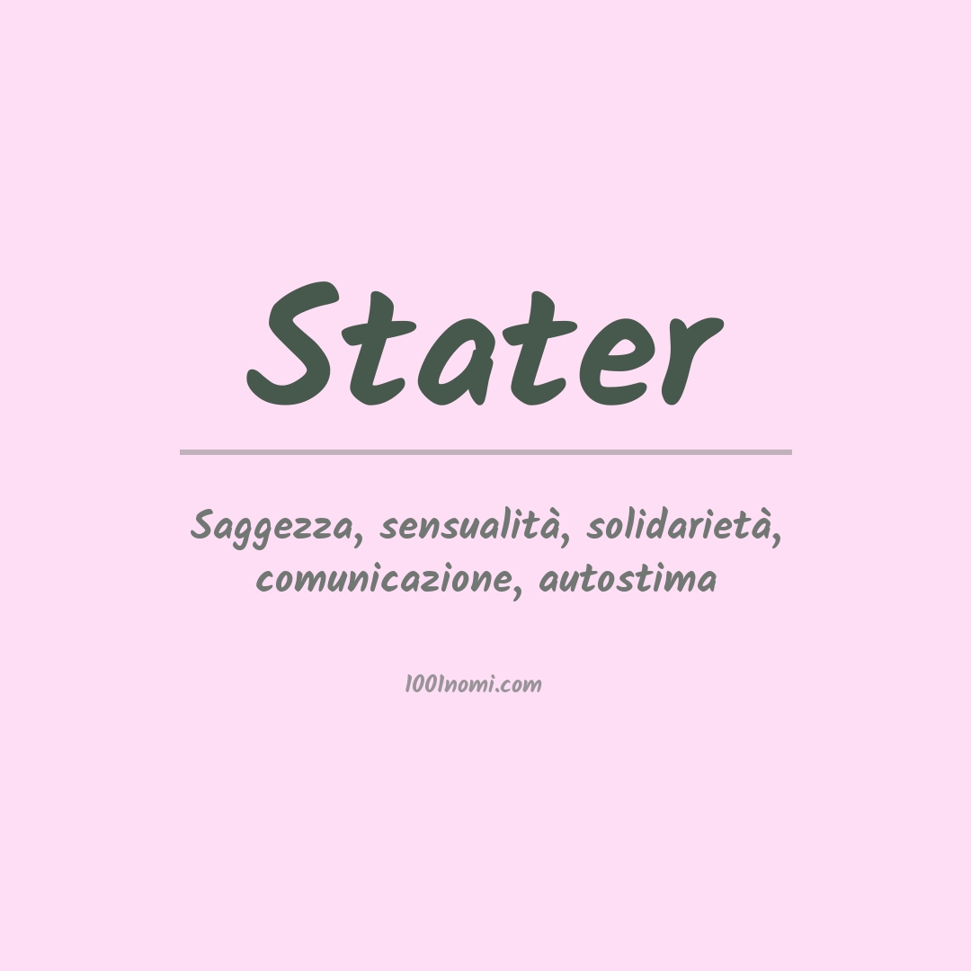 Significato del nome Stater