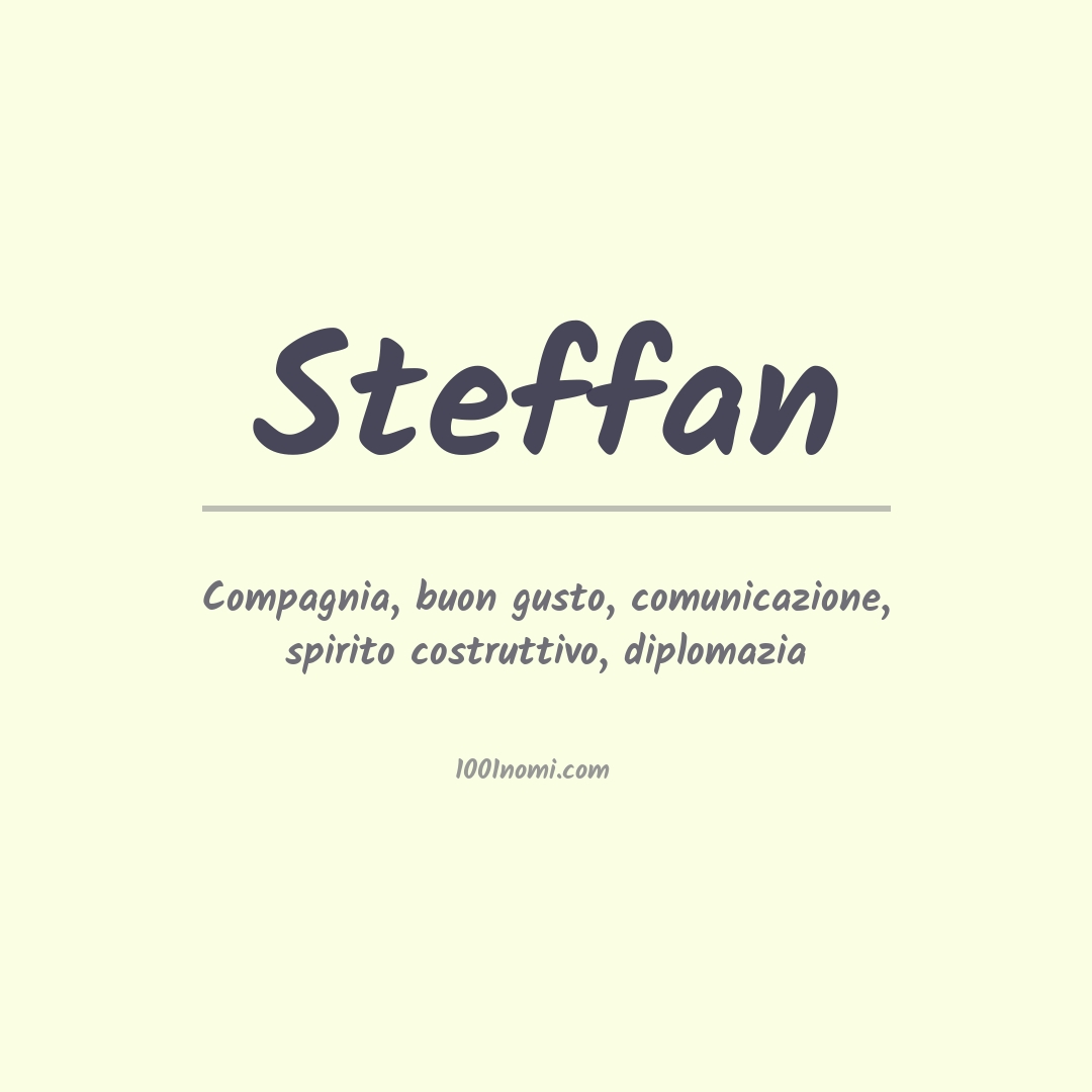 Significato del nome Steffan