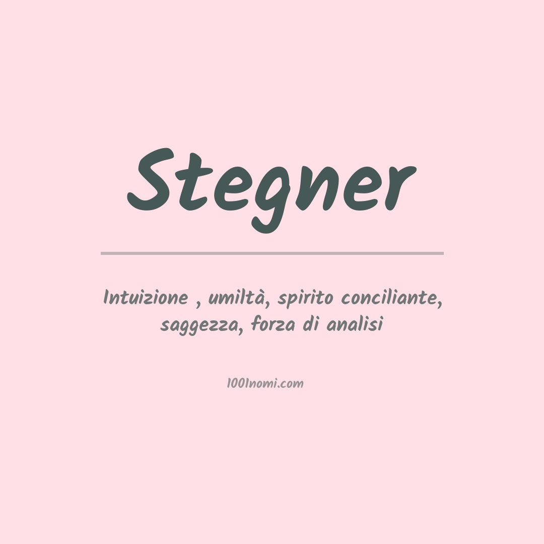 Significato del nome Stegner