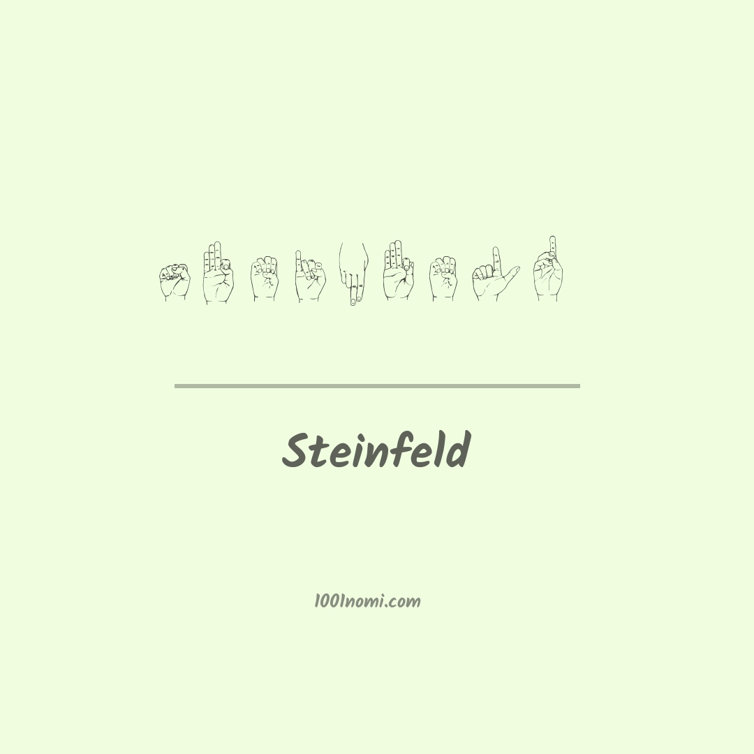 Steinfeld nella lingua dei segni Steinfeld nella lingua dei segni