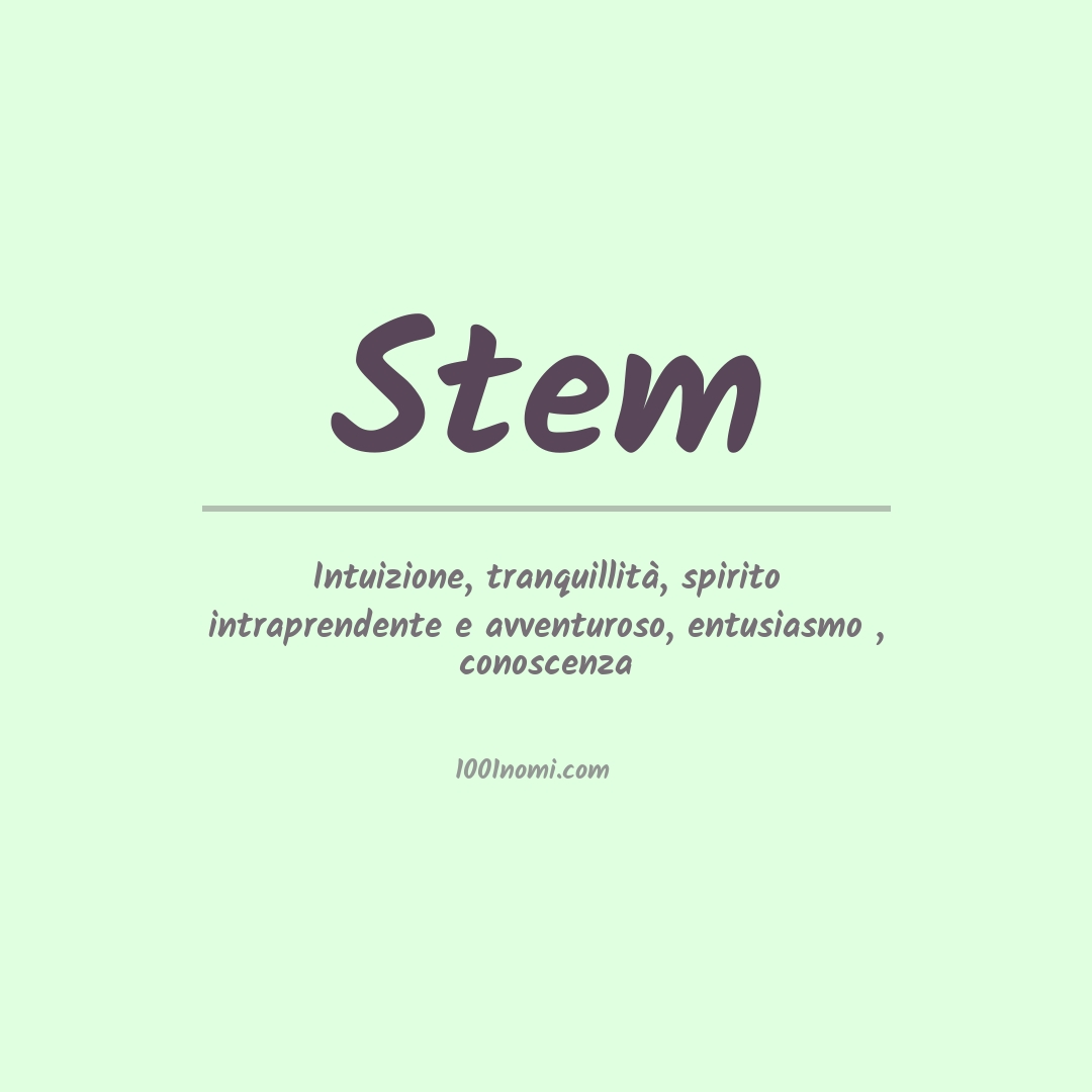 Significato del nome Stem Significato del nome Stem