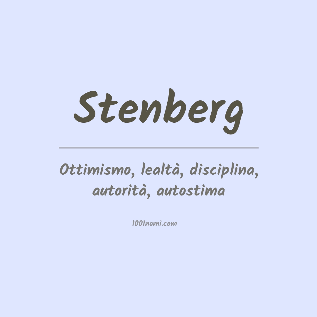 Significato del nome Stenberg Significato del nome Stenberg