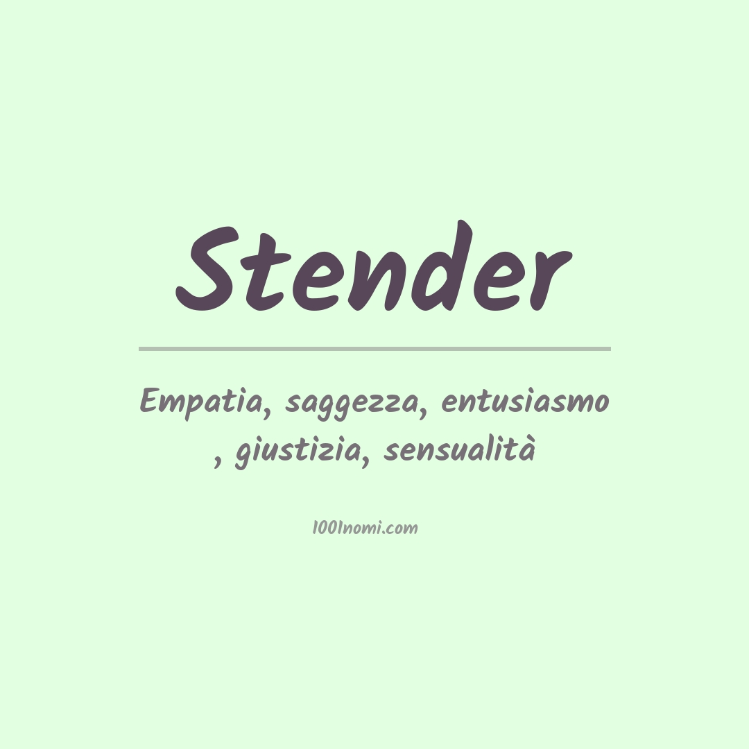 Significato del nome Stender