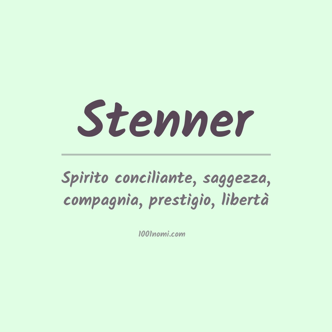 Significato del nome Stenner