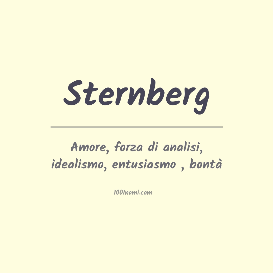 Significato del nome Sternberg Significato del nome Sternberg