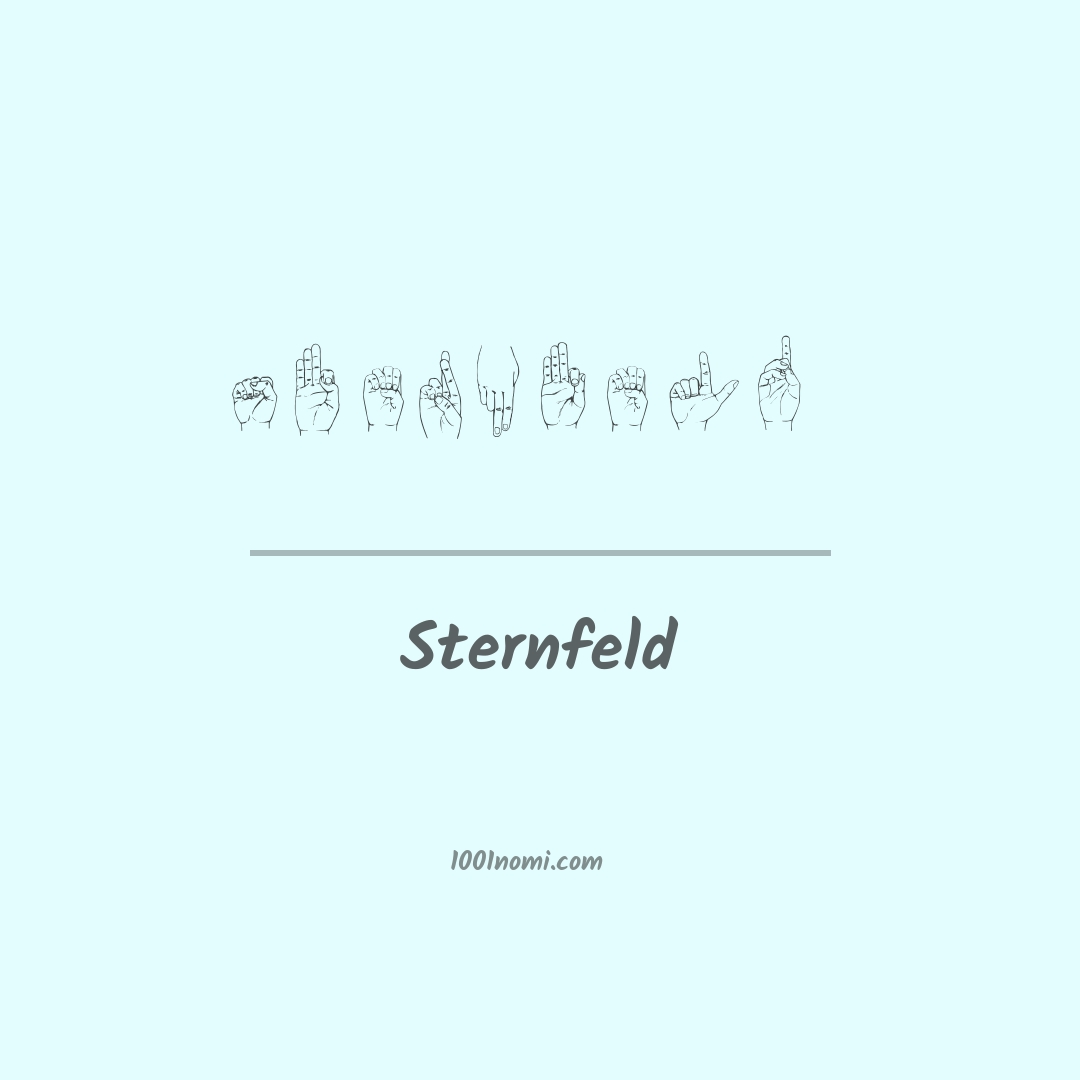 Sternfeld nella lingua dei segni Sternfeld nella lingua dei segni