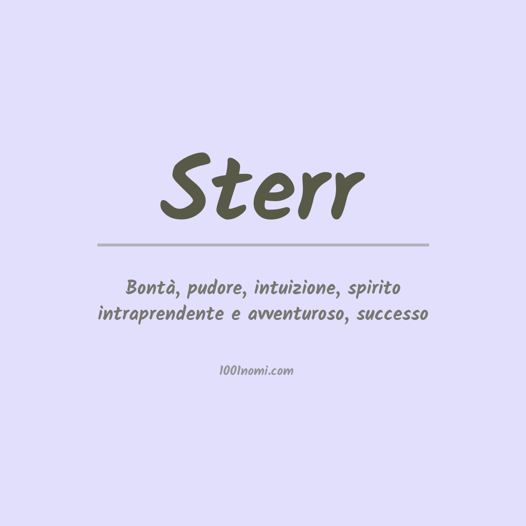 Significato del nome Sterr Significato del nome Sterr