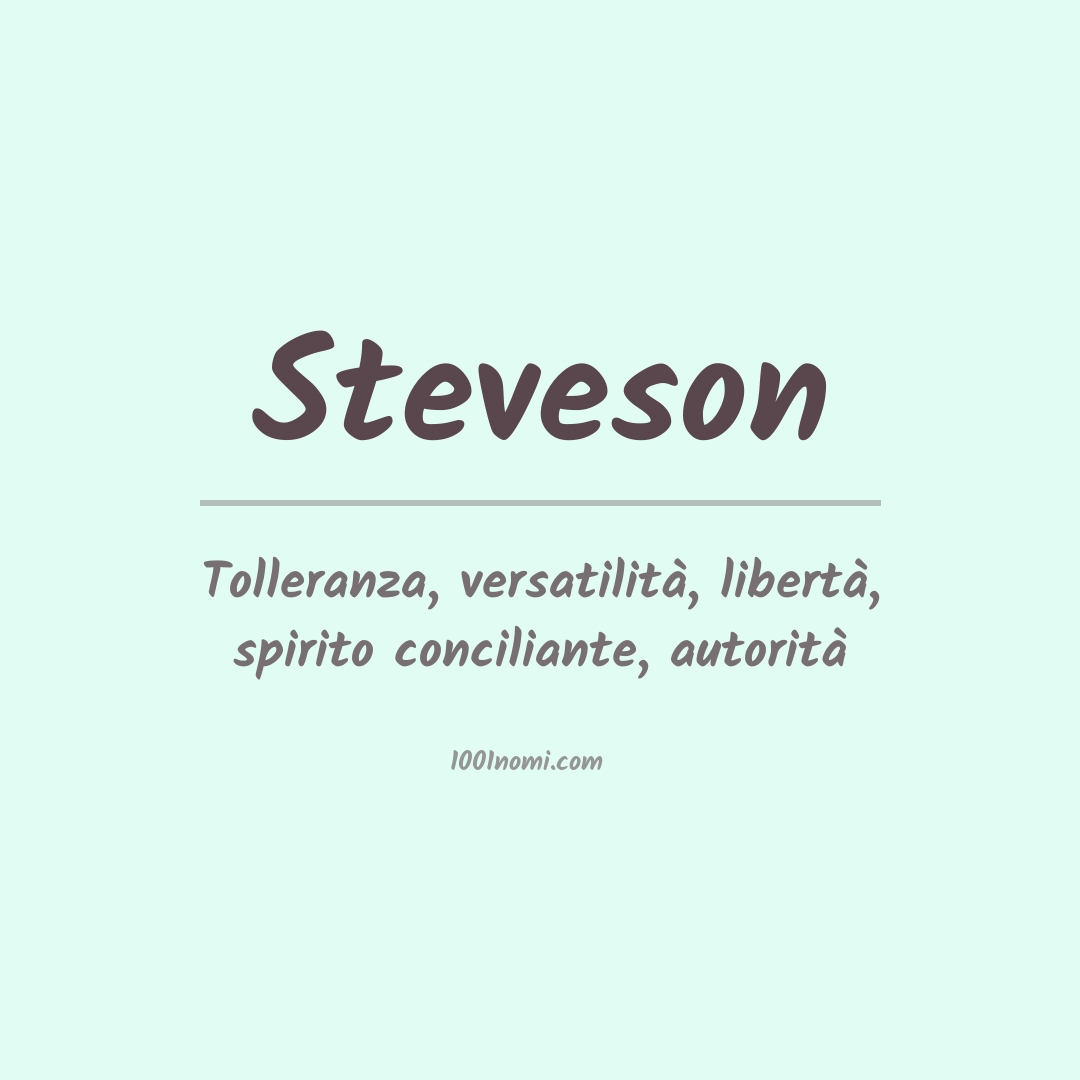 Significato del nome Steveson