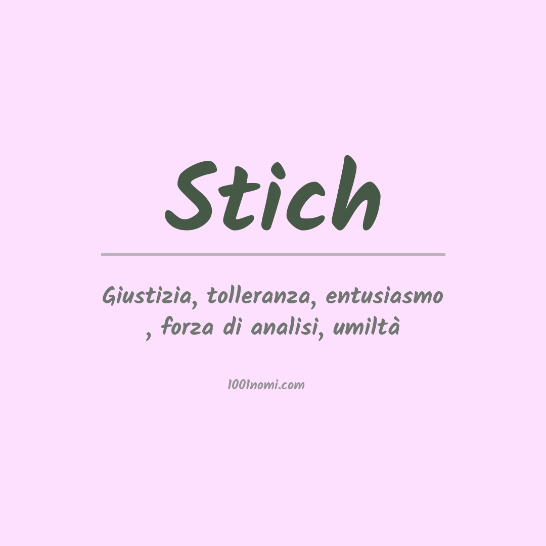 Significato del nome Stich