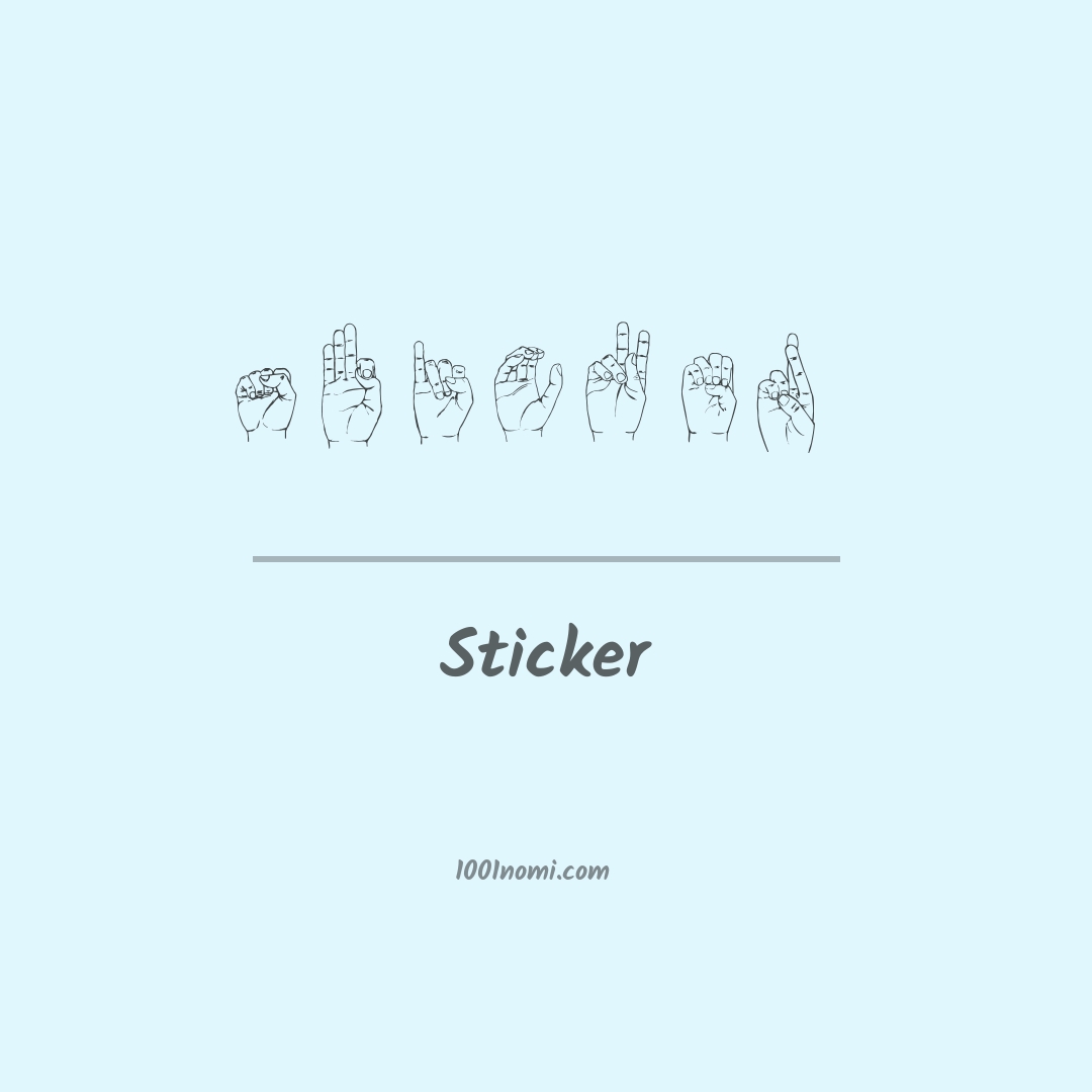 Sticker nella lingua dei segni