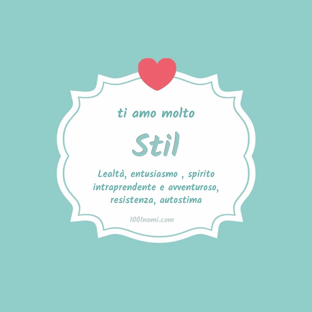 Ti amo molto Stil