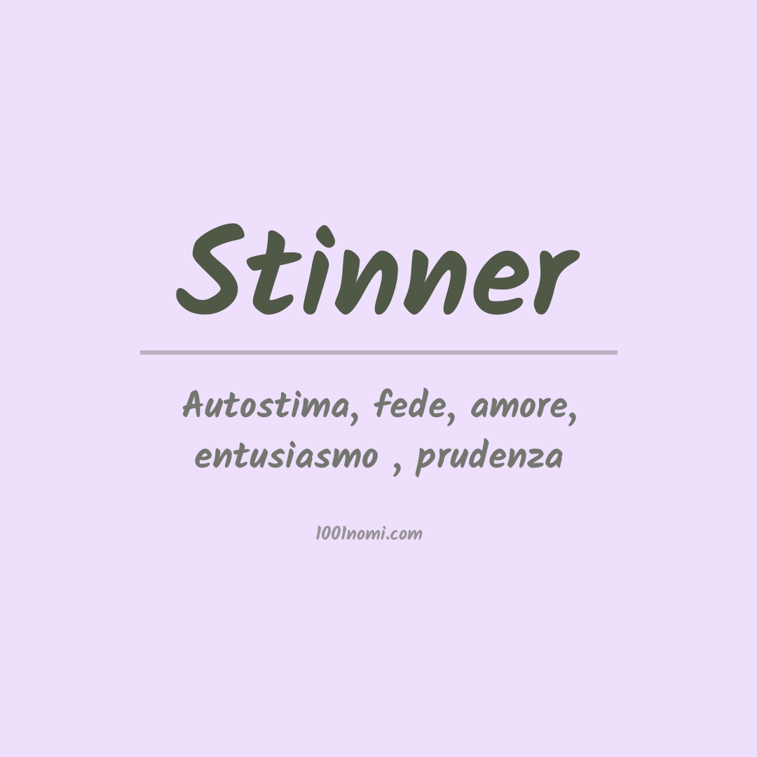 Significato del nome Stinner
