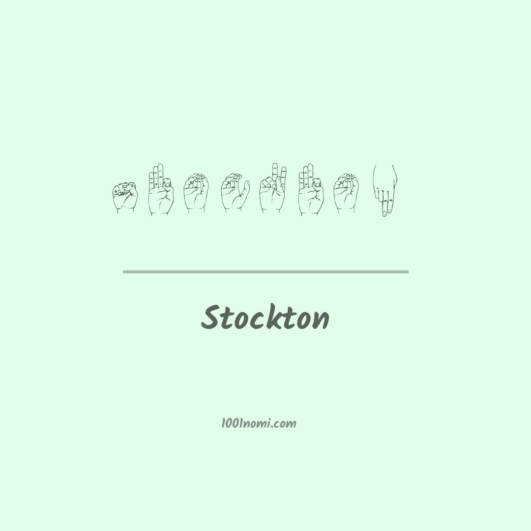 Stockton nella lingua dei segni Stockton nella lingua dei segni
