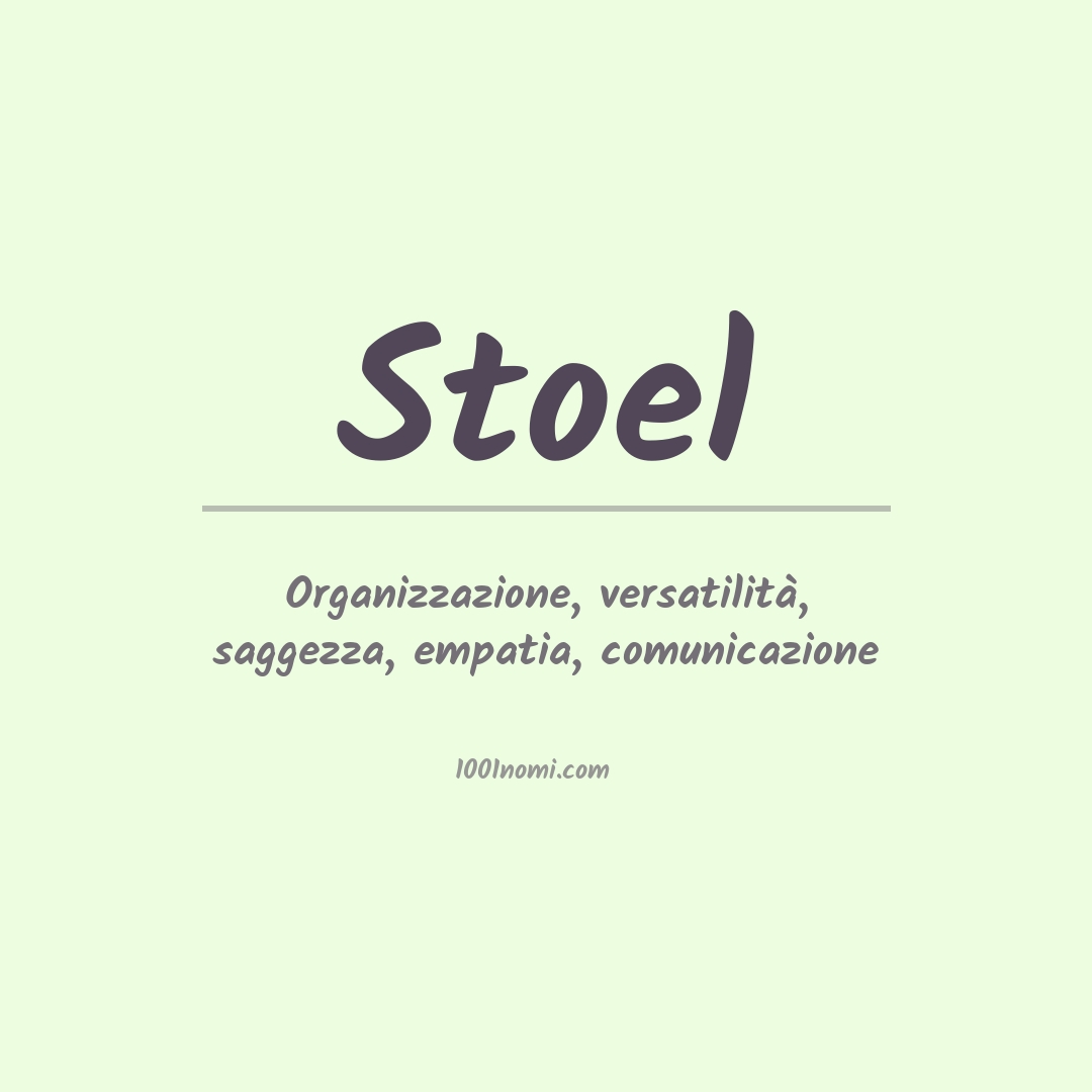 Significato del nome Stoel